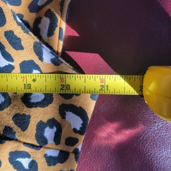 Leopard Print Pink And Mustard Sleeveless Pencil Dress - Picture 9 of 11